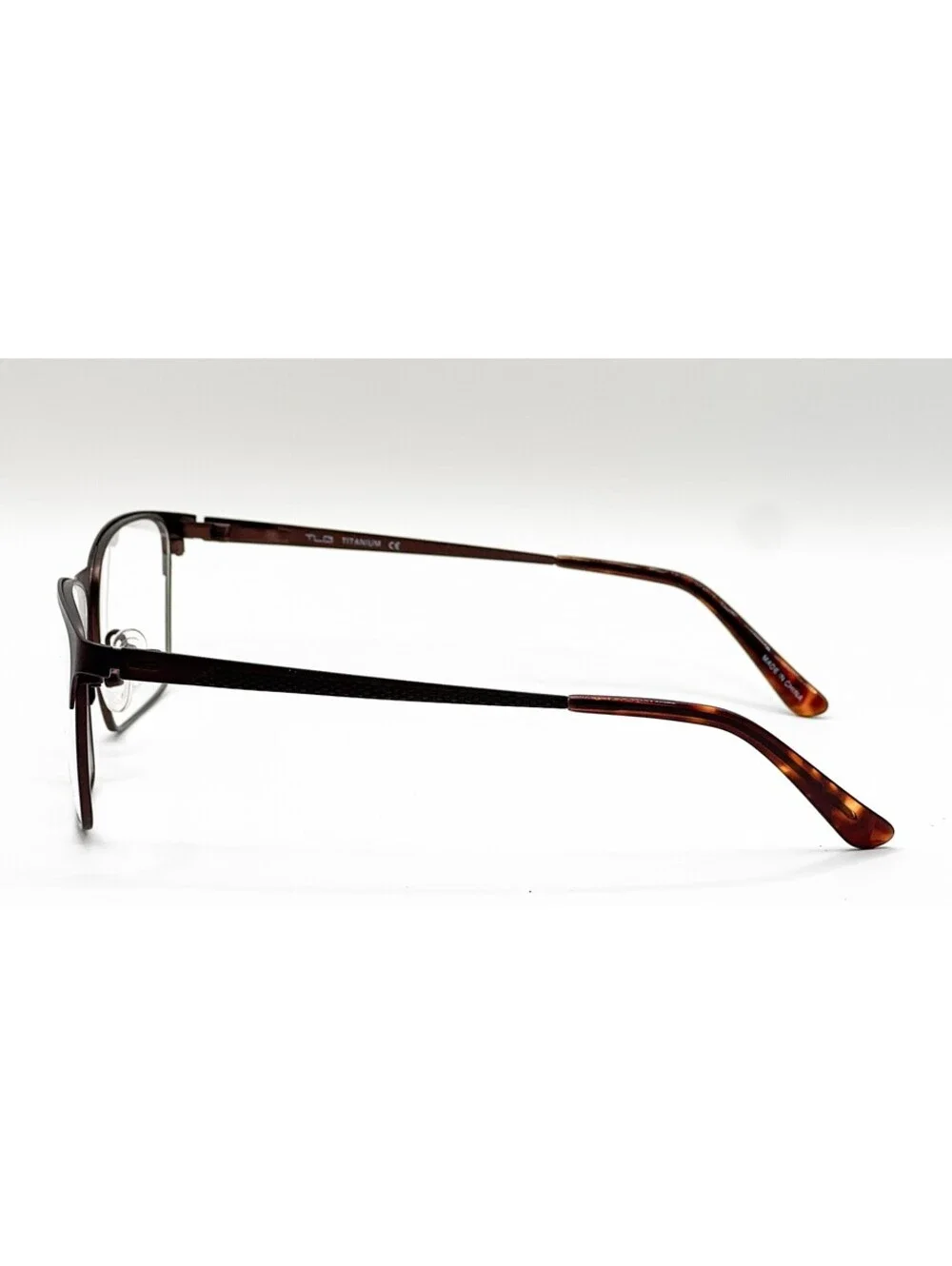 Tlg NU028 C02 Matte Brown Full Rim Authentic Eyeglass Frames 57-17-145